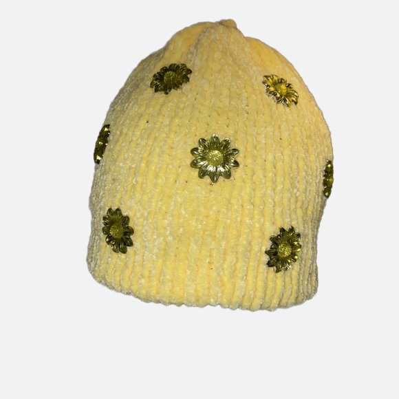 Plasma Beamz Hand-Knitted Chinelle Sunshine and Daisies Beanie main image 4